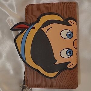 Loungefly Brown Pinochio Wallet with Vintage Metal Hardware